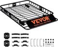 VEVOR Roof Rack Cargo Basket, 46" x 36" x 4.5" Rooftop Cargo Carrier, Heavy-Duty 200 LBS Capacity Universal Roof Rack Basket, Luggage Holder for SUV, Truck, Vehicle