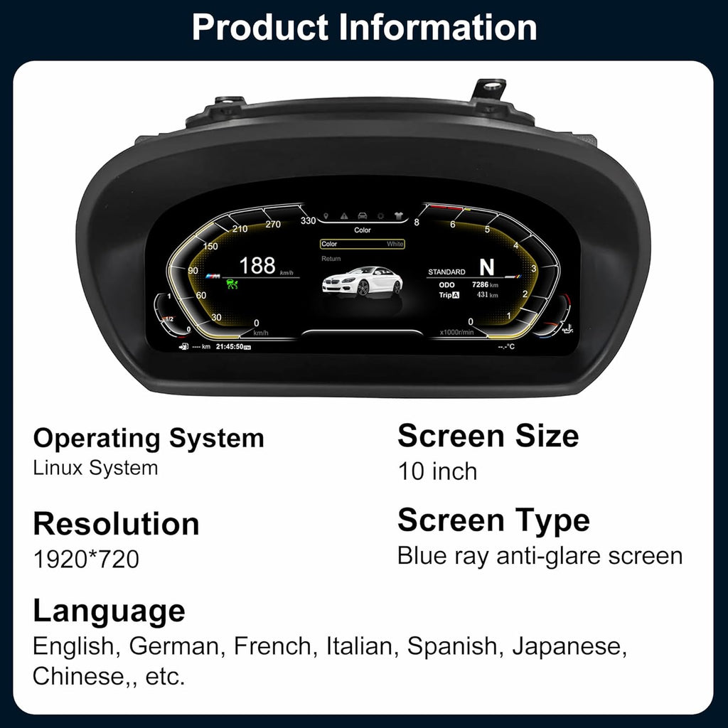 Speedometer Instrument for BMW E87 2006-2011 CCC CIC Linux System Original Car Information Display Digital Cluster Dashboard Screen
