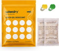 wisedry 20 Gram [12 Packs] Rechargeable Silica Gel Packets Microwave Fast Reactivate in 2MINS Moisture Absorber Desiccant Packs with Orange Indicating Beads Food Grade