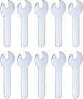 HARFINGTON 10pcs Small Wrench 7x66x1.5mm Metric U-Shaped Single Open Ended Spanner Super Thin Flat Head Galvanizing Wrench for Automotive Repair Furniture Assembly