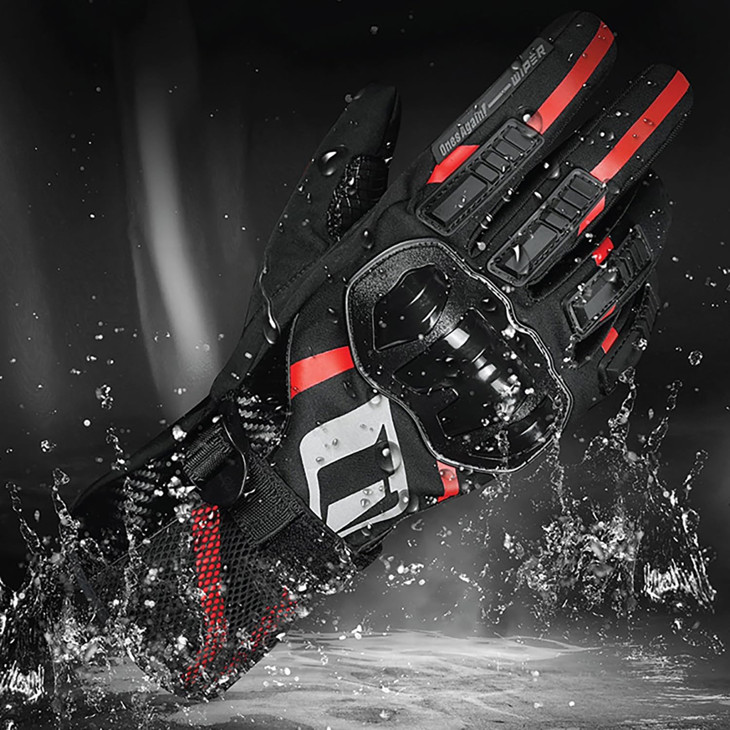 Motorcycle Gloves, Waterproof, Touch Screen, Men's Winter Gloves, ATV, UTV, Snowmobile, Skiing, Riding