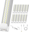 12 Pack Super Bright 100w 8ft Led Shop Light, 15000lm 5000k V Shape 8' Led Shop Lights 8ft, Linkable 96" 8 Foot Shop Lights for Garage Workshop Shop Warehouse Lighting