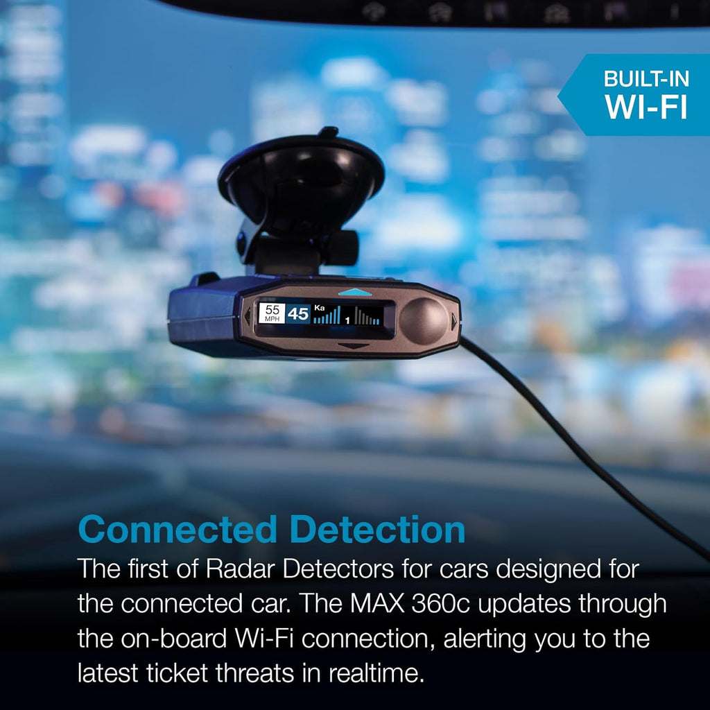 Escort MAX 360c Radar Detector with Extra Mount & OBDII Cord Bundle
