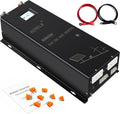WZRELB 8000W 48V Pure Sine Wave Inverter,48 Volt DC to AC 120V 240V Split Phase Power Inverter,2*AC Hardwire Terminal,16KW Surge,High Efficiency up to 91.6% with LCD Display