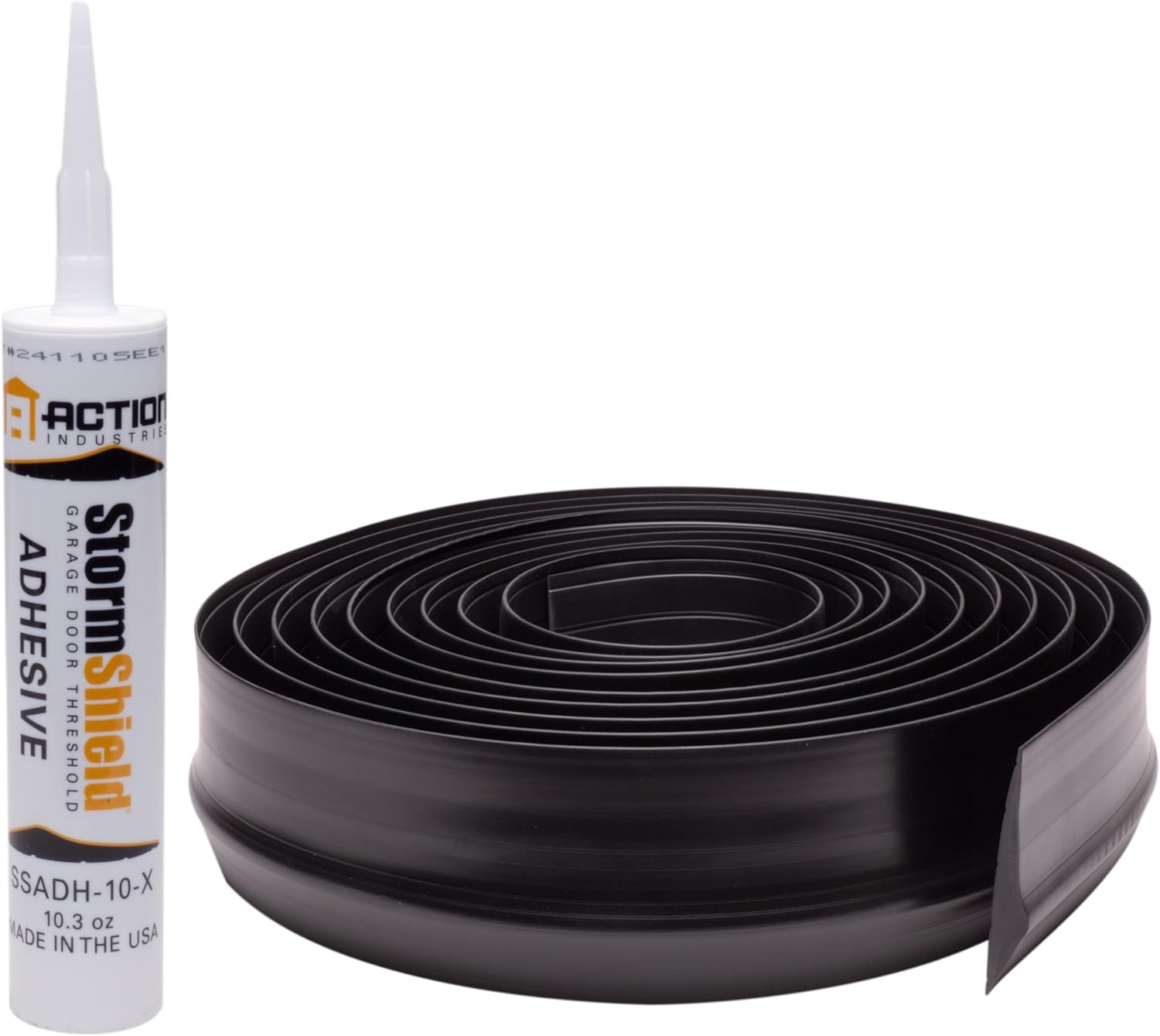 Storm Shield® 20’ Garage Door Threshold Seal – Industrial PVC Strip for Aircraft Hangars, Farm Storage, Vehicle Bays – Flame Resistant, Chemical, Weatherproof Garage Door Insulation – Epoxy Adhesive