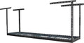 MonsterRax Overhead Garage Storage Rack 2x8, Ceiling Mounted Shelving, Adjustable Hanging Organizer, Heavy Duty Steel, 350 Pound Capacity, Color: Hammertone, Adjusts 12-21" from Ceiling