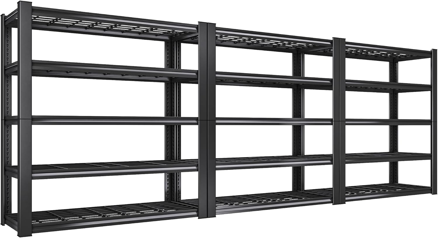 REIBII 3010LBS Storage Shelves 72" H Garage Shelving Heavy Duty Metal Shelving 5 Tier Adjustable Metal Shelves for Storage for Pantry Kitchen Basement 72" H x 35.5" W x 16" D, 3 Pack