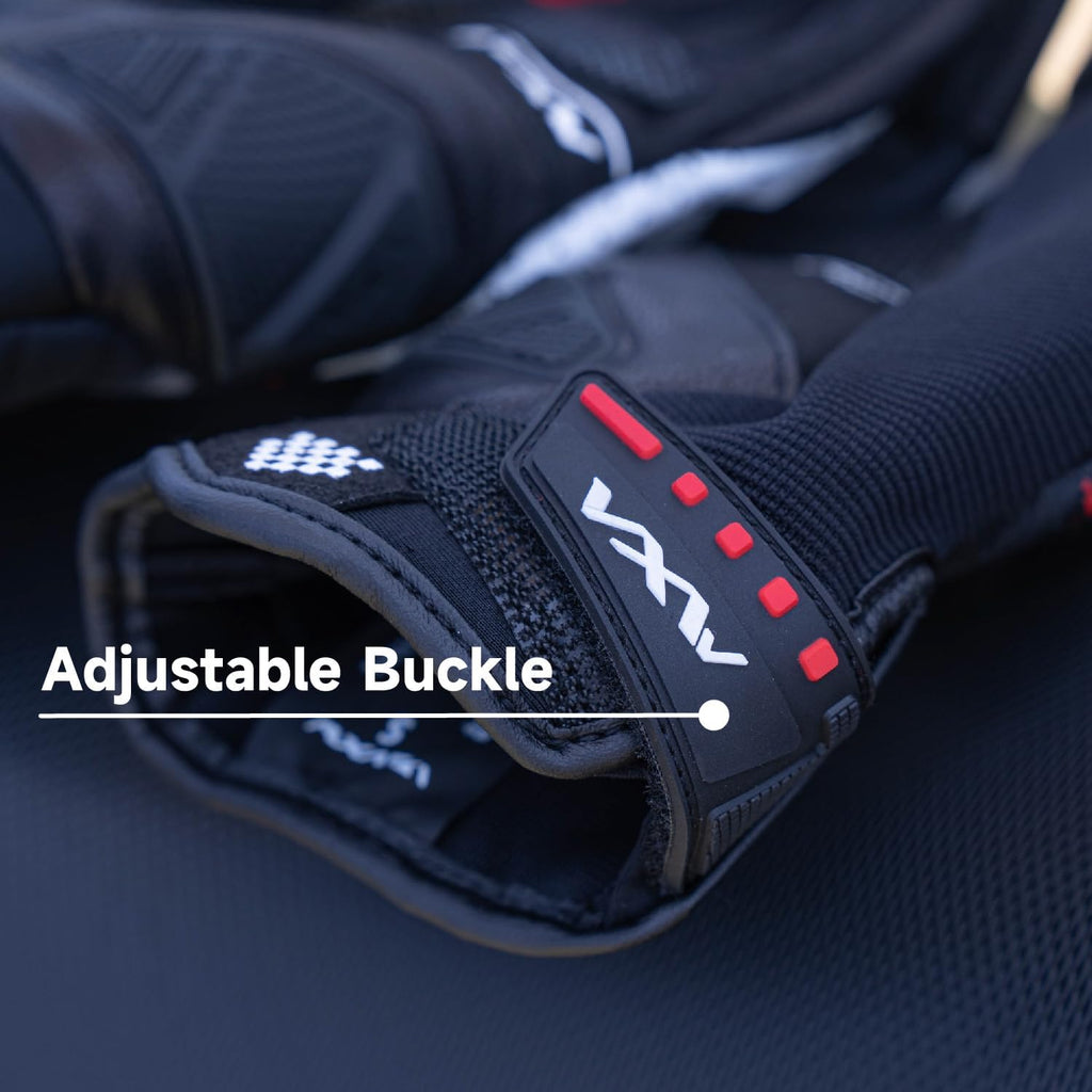 VXW Motorcycle Gloves for Men and Women - Gel Palm Sliders, Leather & Mesh Construction Full Finger Touchscreen, High-Speed Sports Gear for MTB/ATV/BMX/Motocross/Dirt Bike