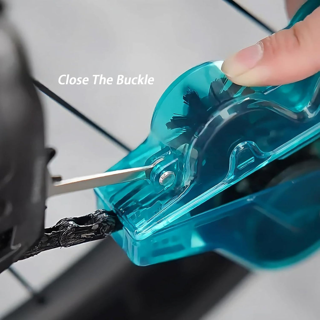 Bike Chain Cleaner,Multi functional chain cleaner Suitable for Mountain Bike, Road Bike,Bicycle Cleaning Brush Tool for Drivetrain(green)