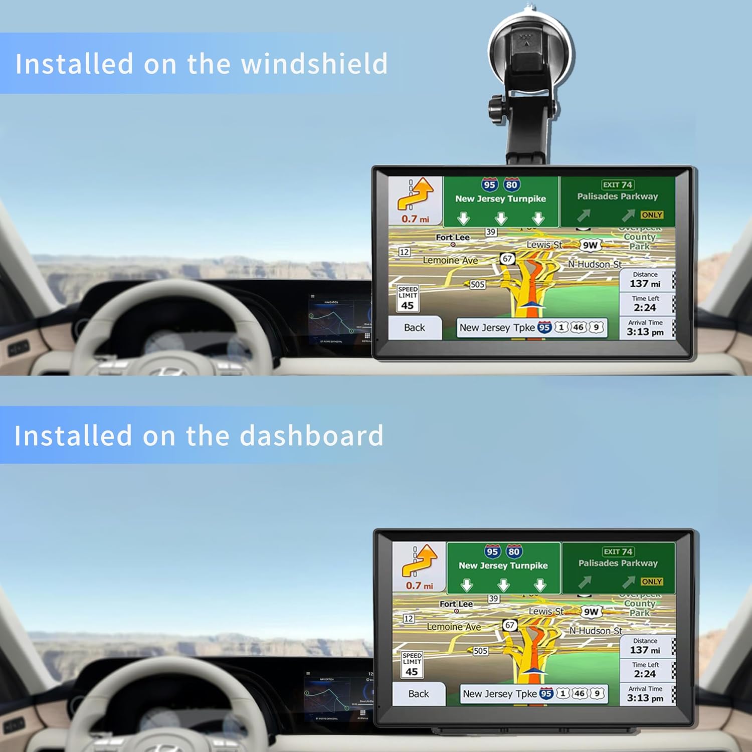 7-Inch GPS Navigator for Car Truck RV, 2025 Offline Maps with Lifetime Free Updates, Touchscreen Sat Nav, Voice Guidance, Speed & Traffic Alerts, Custom Truck Routing