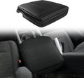 Muslogy Center Console Armrest Cover Compatible with Chevy Silverado/Tahoe & GMC Sierra/Yukon 2007-2013 Comfort Armrest Pad Arm Rest Cushion Vegan Leather Protector Regular Thick(Jump Seat ONLY)
