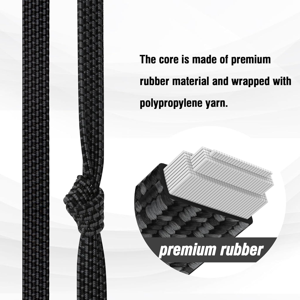 Bungee Cords with Hooks Heavy Duty, Flat Adjustable Bungee Cords with Hooks 60 Inch, Rubber Black Bungee Straps with Buckle Hooks for Outdoor, Camping, Tarps, Bike Rack, Tent, Truck, 4 Pack