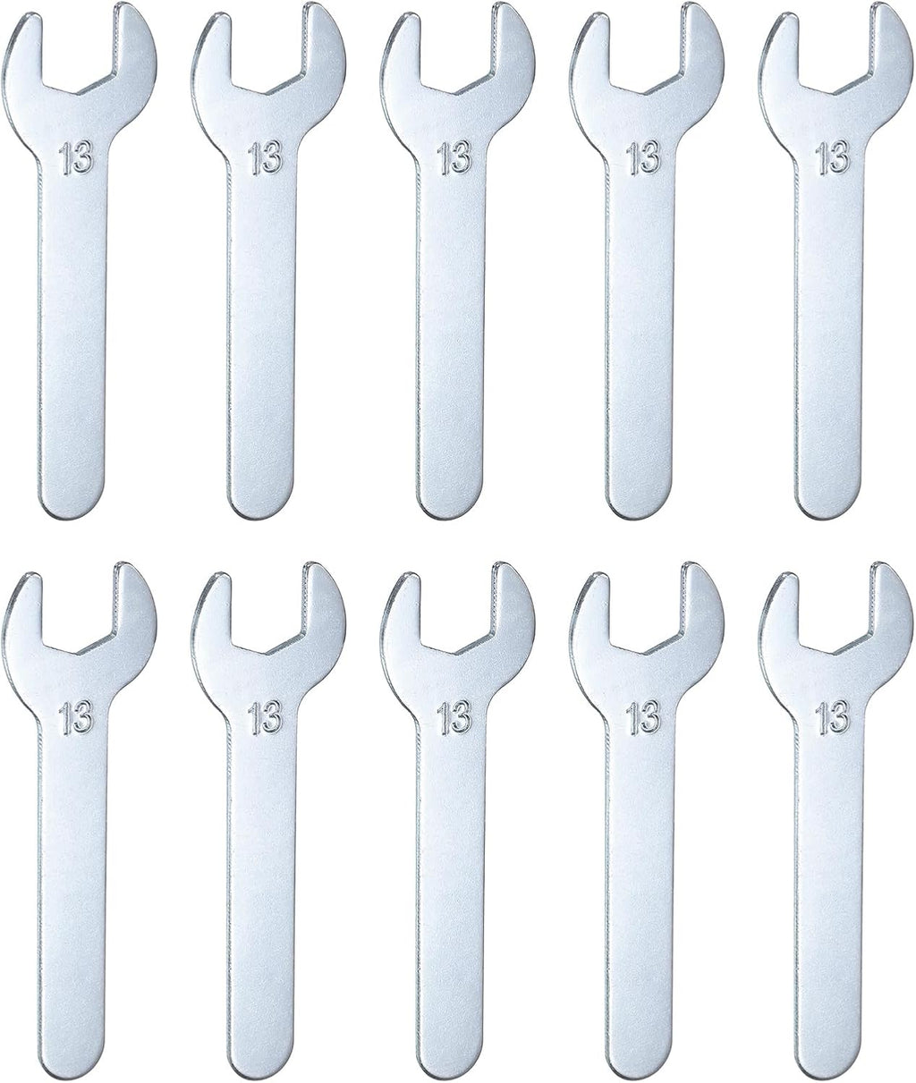 HARFINGTON 10pcs Small Wrench Open End Wrench 13x87x2mm Metric U-Shaped Single Open Ended Spanner Super Thin Small Flat Head Galvanizing Wrench for Automotive Repair Furniture Assembly