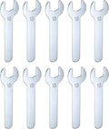HARFINGTON 10pcs Small Wrench Open End Wrench 13x87x2mm Metric U-Shaped Single Open Ended Spanner Super Thin Small Flat Head Galvanizing Wrench for Automotive Repair Furniture Assembly