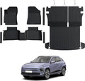 Floor Mats Set for 2024 2025 Hyundai Kona Gas, Full Coverage All Weather Floor Mats Cargo Mat with Backrest Protectors & Door Sill Guards for Hyundai Kona Accessories (Not fit EV/Electric)