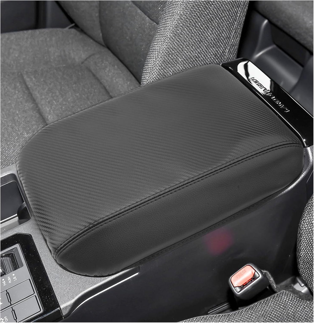 SXCY for 2024 2025 Land Cruiser Armrest Cover for Toyota Land Cruiser 2025 Center Console Cover 2024 2025 Land Cruiser Center Console Cover for 2025 Land Cruiser (Black Carbon Fiber (Thin))