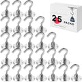 LOVIMAG Magnetic Hooks for Cruise Cabins, 40lbs Magnetic Hooks for Classroom, Strong Magnets with Hook for Hanging, Neodymium Magnet Hook for Fridge, Ceiling, Locker, Camper, Travel-25 Pcs