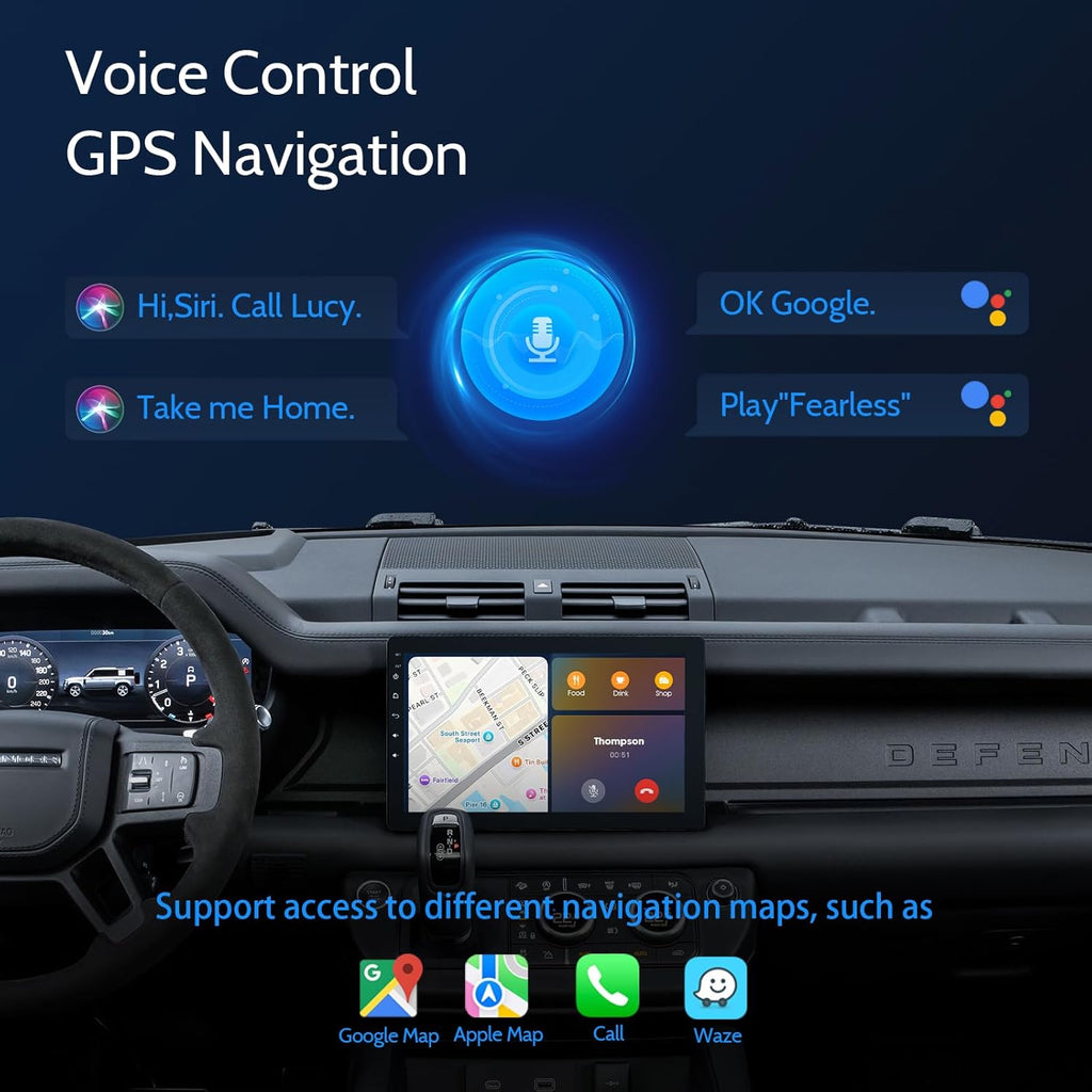 Single din Car Stereo,Rotatable Carplay Screen with 1080P Rear Camera,Wireless CarPlay & Android Auto Touch Screen,Mirror Link|Bluetooth|Music Play|AUX|FM,10.1" Wireless Single Din Car Radio