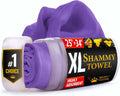 Premium XL Shammy Towel for Car - 34”x25” - Super Absorbent Chamois Cloth - Spots & Scratch-Free - Reusable Car Drying Towel