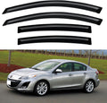 Window Visors Rain Guards Shield for 2010 2011 2012 2013 Mazda 3 Sedan, Out-Channel Window Vent Wind Deflectors Visors Shades for 10 11 12 13 Mazda 3 (Not for Mazda 3 Hatchback)