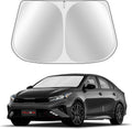 Custom Fit Windshield Sun Shade for Kia Forte 2019-2024 - Full Coverage, 210T Reflective Fabric, Double-Layer Design - Blocks 99% UV Rays, Keeps Car Cool, Easy to Install and Store