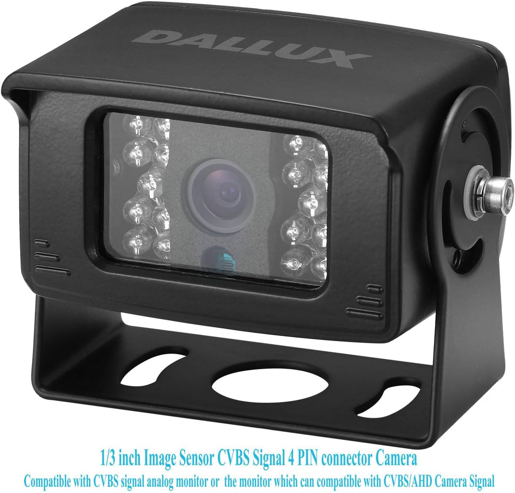 Truck Backup Camera with Parking Line Switch ON/Off for Bus/Travel Trailer/Van/Fifth Wheel/RV Camper