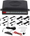 Motoforti Universal Car Auto Vehicle Reverse Backup Radar System Reverse Parking Sensors Alarm Buzzer Reminder Distance Detection Black 8 Parking Sensors