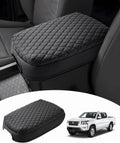 Shademax Custom for Center Console Cover Nissan Frontier 2025 2024 2023 2022 Armrest Cushion Pad Cover PU Leather Frontier Accessories 2025 2026 Car Armrest Seat Box Cover Protector Anti-Scratch Black
