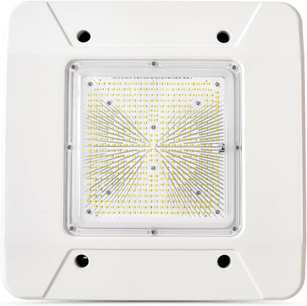 OSTEK LED Gas Station Canopy Light, 150W Carport Ceiling Light 5700K, Outdoor Rated (600W HID/HPS Equivalent), 90-277V IP65 DLC & UL Listed (150W-1 Pack)