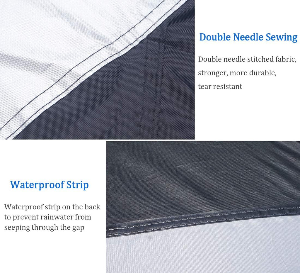 UTV Cover 420D Waterproof Oxford Fabric, Side by Side With Storage Bag 134''x66''x75'' Fit Polaris Yamaha Can-Am Honda Kawasaki, Max 2-3 Passenger Storage