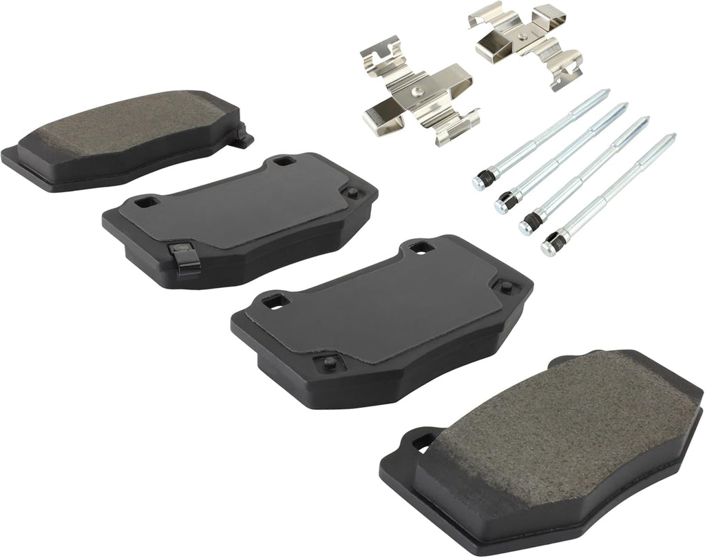 Premium Semi-Metallic Rear Brake Pads (1001-1854M) Compatible with Ford Mustang 2015-2020
