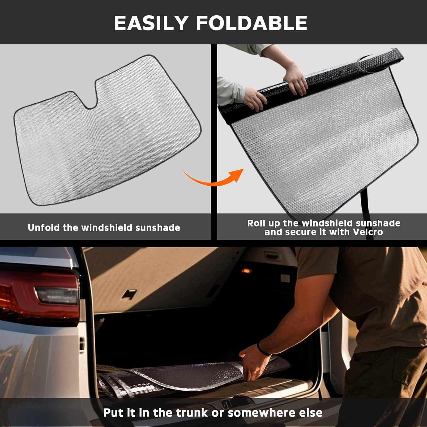 Windshield Sun Shade for Volkswagen VW Jetta 2011-2018 - 5-Layer Bubble Foldable Front Window Shade Sun Visor Accessories - Blocks Heat & UV Rays