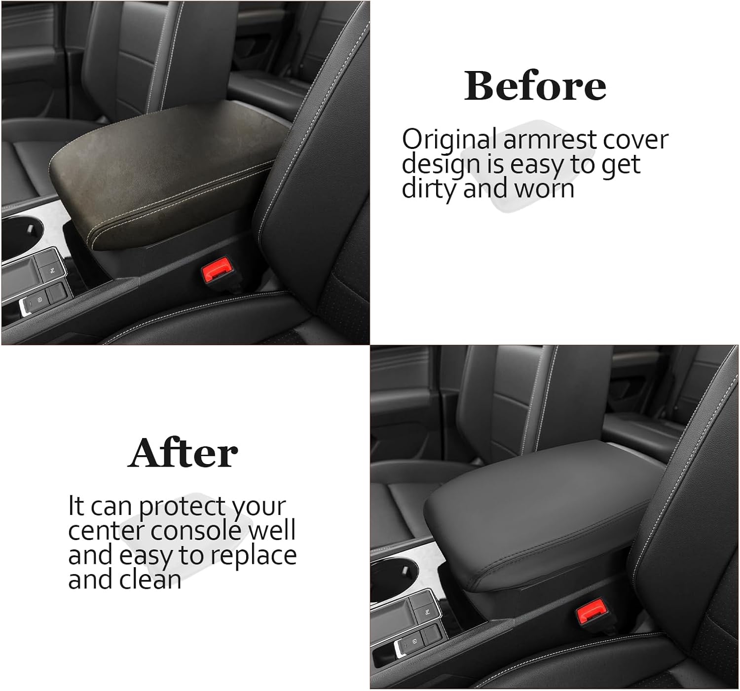 SKTU for 2024 2025 2026 Volkswagen Atlas Center Console Cover 2024 2025 2026 VW Atlas Armrest Cover Atlas SE/SEL Center Console Pad Volkswagen Atlas 2024 2025 2026 Accessories Center Console Cushion