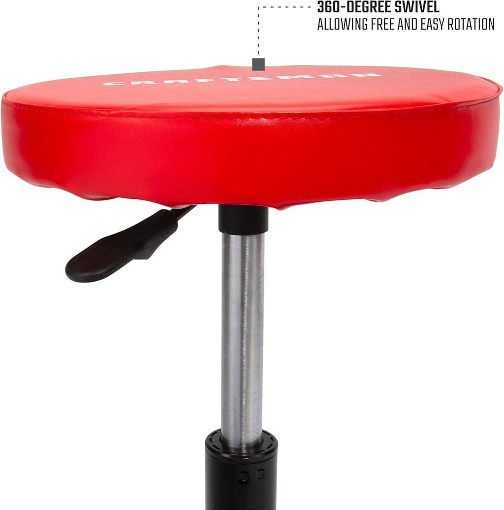 Craftsman CMXZSAJ93382 Adjustable Height Rolling Creeper Stool with Storage Tray