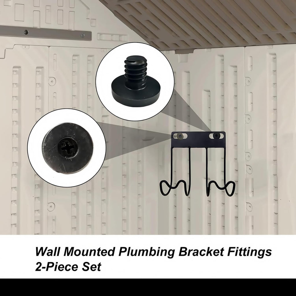 For suncast shed accessories garden hose holder,with EZ Bolt Assembly,Storage Shed Hooks,Water Hook for Outside Yard,for Garage,Garden and Yard
