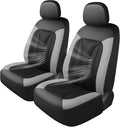 GIANT PANDA Fit Chevy Silverado 1500 2500 3500 Front Car Seat Cover, 3D Air Mesh Breathable Seat Protector, Grey(2-Pack)
