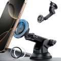 ESR Dashboard Magnetic Phone Holder for Car, for MagSafe Car Mount, Windshield Vacuum Car Mount for iPhone 16/16e/15/14/13/12, Samsung, Car Accessories, Charging Not Supported,2 Metal Rings Included