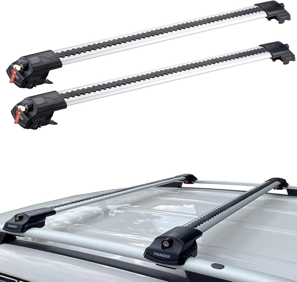 for Subaru XV Crosstrek 2013 2026 Roof Rack Cross Bars | Lockable Aluminum Luggage Carrier | Anti-Theft Design with Key | Fits with Raised Side Rails | Base Premium Sport Limited Wilderness (Gray)