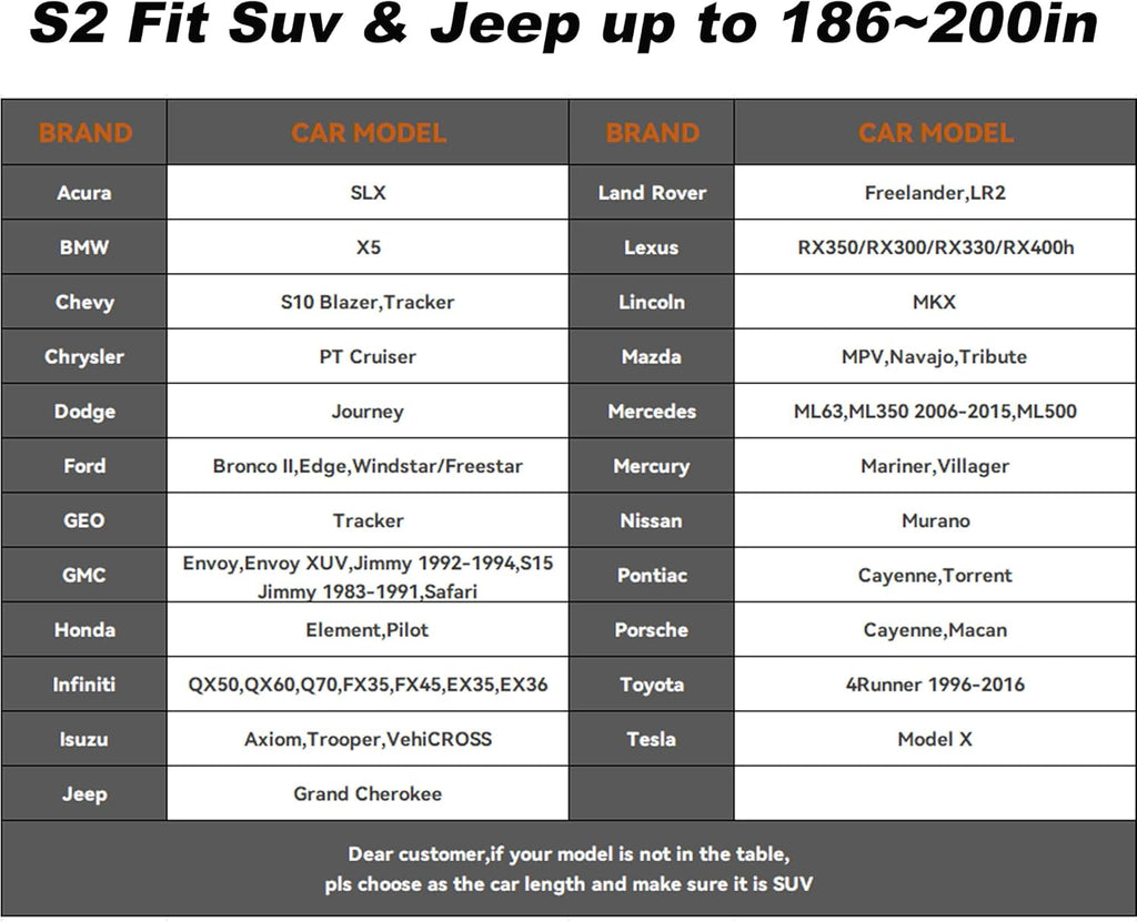 7-Layer SUV Car Cover Compatible with Jeep Grand Cherokee 2010-2024/BMW X5 2007-2024,Snowproof Outdoor Car Cover for Automobile All Weather with Door Zipper & Inner Cotton