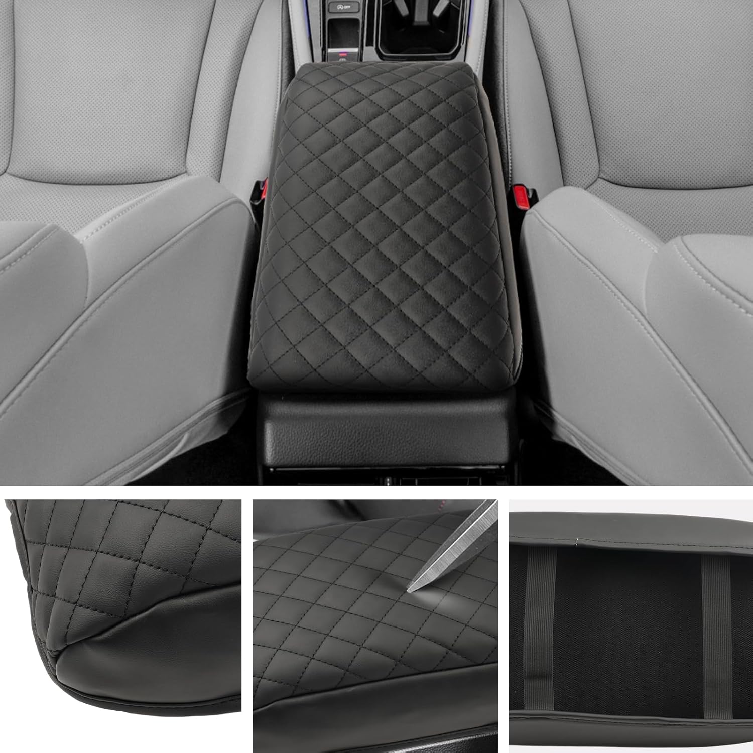 SXCY Fit for 2023 2024 Honda Accord LX EX Armrest Pad, Armrest Cover for 2023 2024 Accord Console Protection, Armrest Cushion for 2023 2024 Accord Console Protection Accessories (Armrest pad)