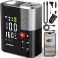 Tire Inflator Portable Air Compressor, 3X Faster Air Pump with APP, 160PSI 48LPM Electric Tire Pump with 16000 mAh Battery, 45W Faster Charging, Cordless Tire Inflator for Car SUV Pickup RV MPV