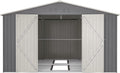 Large Outdoor Storage Shed, 11' X 13' Metal Galvanized Steel Garden Shed with Floor Frame, Utility Tool Shed Storage House for Backyard, Patio, Lawn