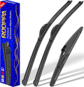 3 wipers Replacement for 2020-2022 2023 Toyota highlander, Windshield Wiper Blades Original Equipment Replacement - 26"/18"/10" (Set of 3) U/J HOOK