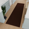 Ottomanson Hallway Runner Rug 2'7" x 9'10" Non Slip Solid Area Rugs Easy to Clean Laundry Rug Runner Durable & Pet Friendly Floor Carpet Runners for Hallways Entryway Living Room Kitchen, Brown