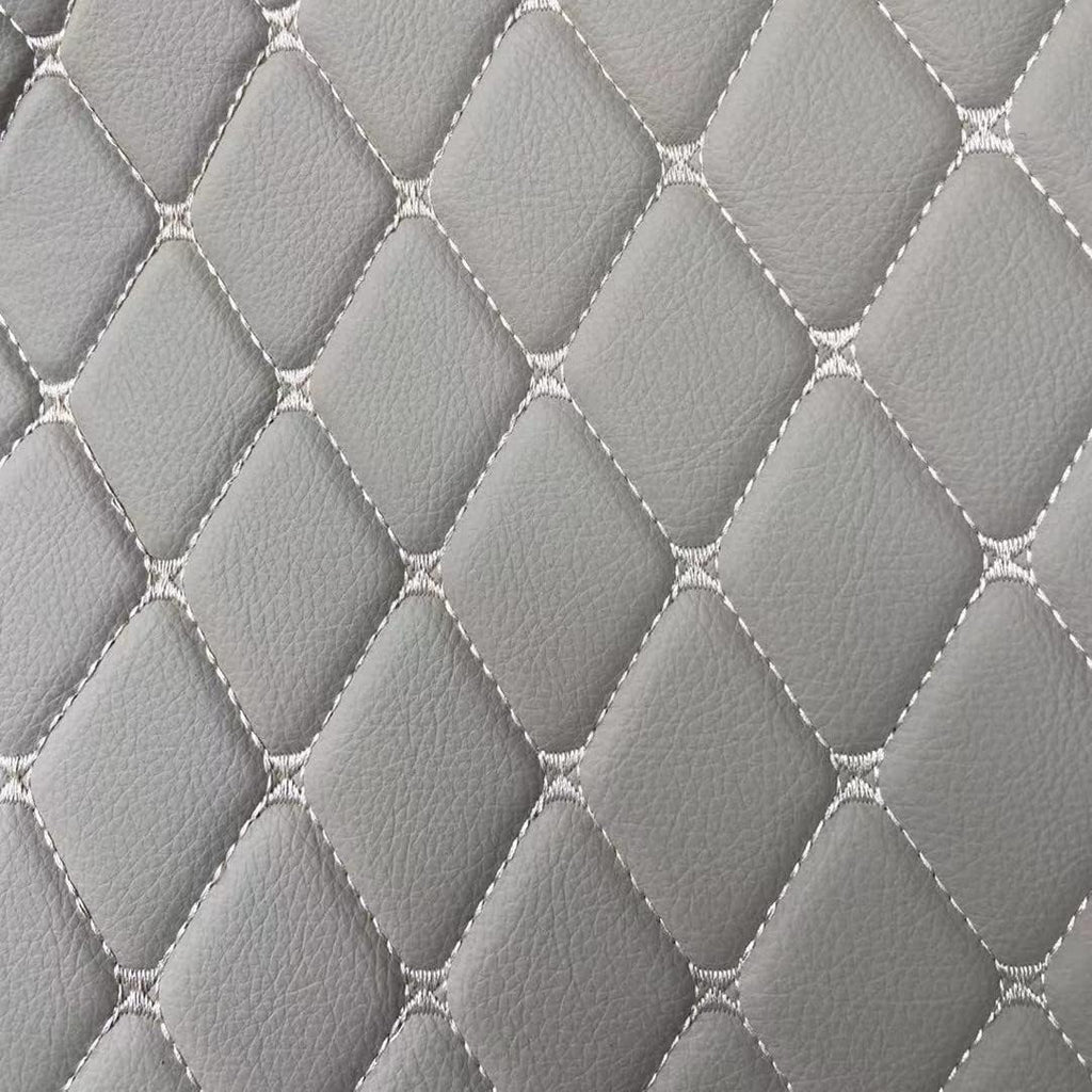 Custom All-Weather Protection Luxury Leather Floor Mats for Cars SUVs Trucks According Anti-Slip Leather Floor mats ﻿ (11,Gray)