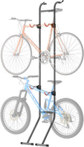 Suchtale 2 Bike Rack, Bicycle Rack, Bike Storage Rack for Garage, Gravity Bike Stand, Indoor Bike Organizer, Floor Vertical Bicycle Holder, Adjustable Wall Mount Cycle Hanger for Road Mountain Bikes