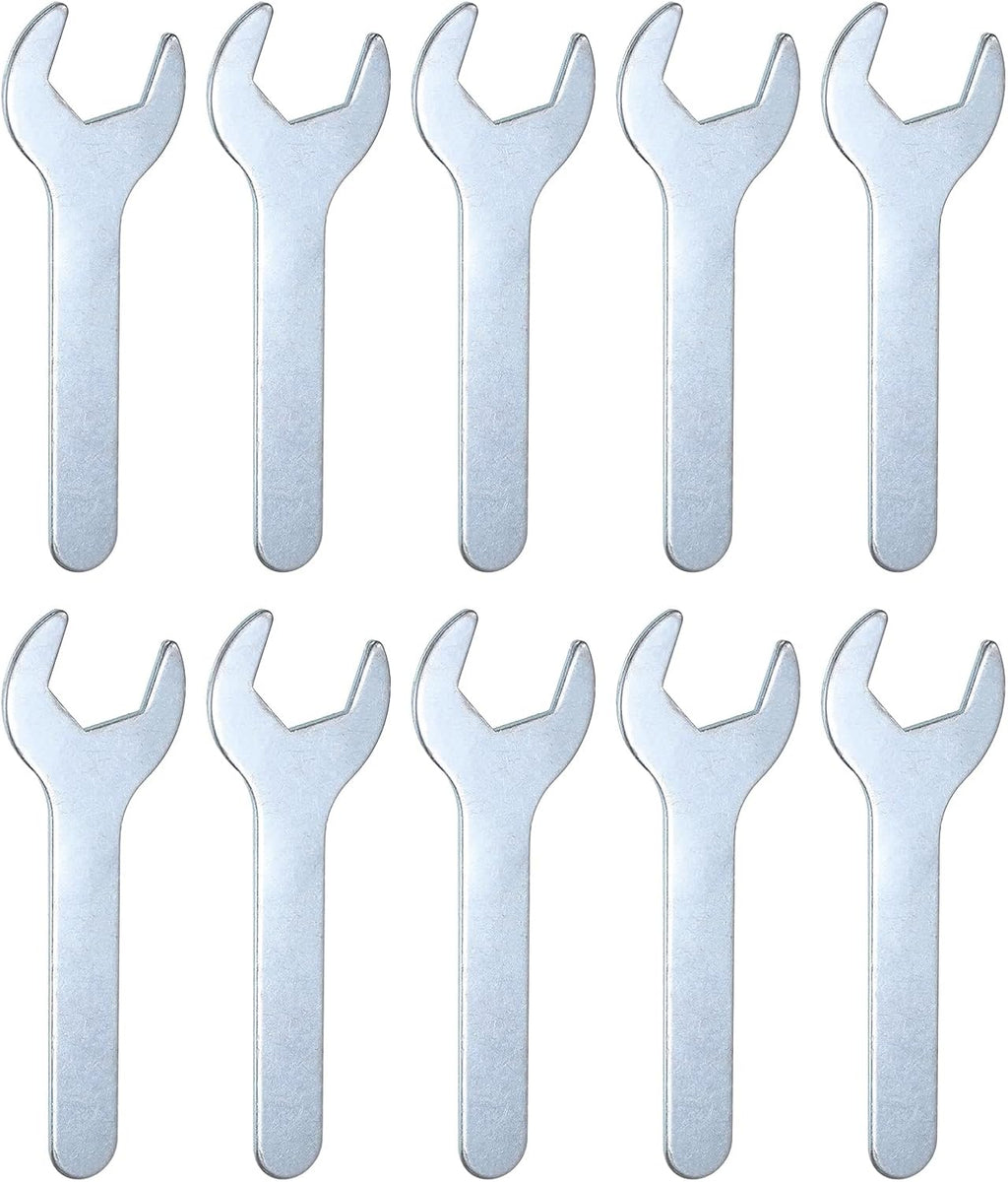 HARFINGTON 10pcs Small Wrench Open End Wrench 23x126x2.8mm Metric U-Shaped Single Open Ended Spanner Super Thin Small Flat Head Galvanizing Wrench for Automotive Repair Furniture Assembly