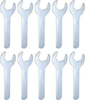 HARFINGTON 10pcs Small Wrench Open End Wrench 23x126x2.8mm Metric U-Shaped Single Open Ended Spanner Super Thin Small Flat Head Galvanizing Wrench for Automotive Repair Furniture Assembly
