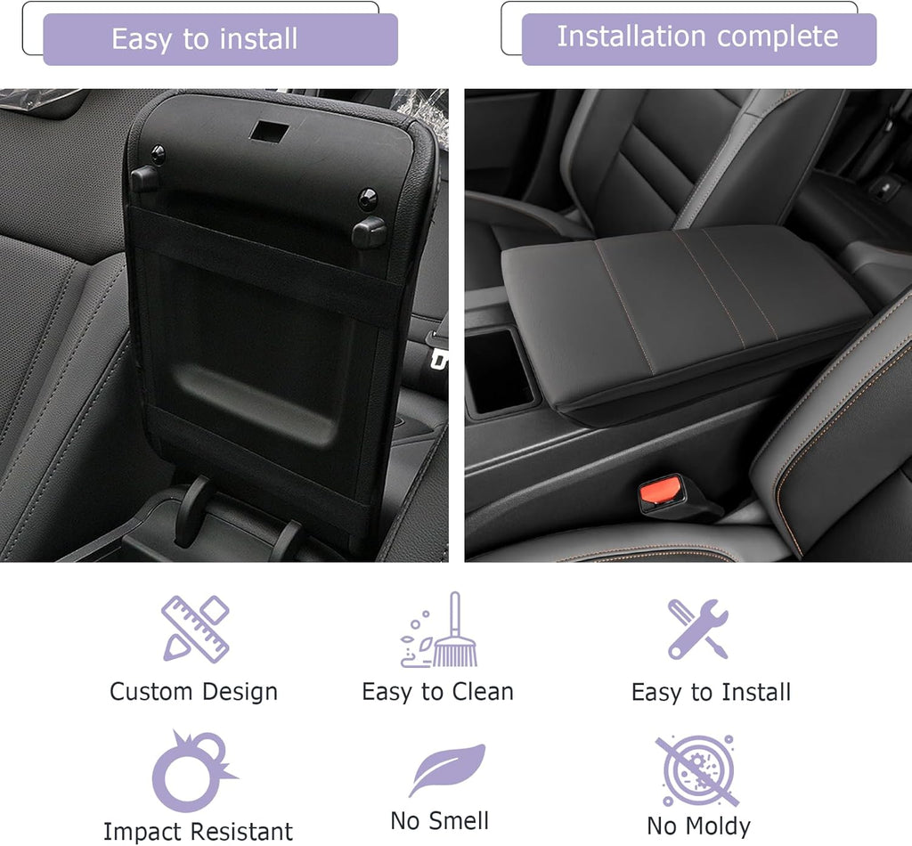 LUWU 2024 2025 Prologue Center Console Cover Compatible with 2024 2025 Honda Prologue Accessories 2025 Prologue EX/Touring/Elite Armrest Cover Center Console Pad Armrest Console Cover (Thick Black)