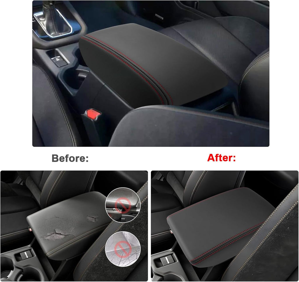 SXCY for 2025 Forester Armrest Cover for Forester 2025 Accessories 2025 Forester Center Console Cover 2025 Forester Middle Console Cover (Red Line)
